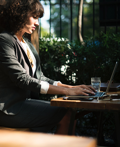 woman computer